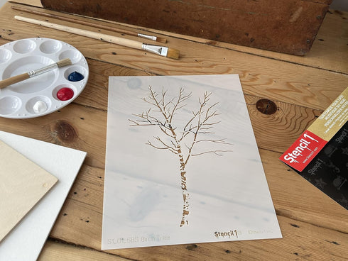 Birch Tree Stencil Durable Quality Reusable Stencils for Painting - Create Stencil Crafts and Decor - Decor on Walls Fabric & Furniture Recyclable...