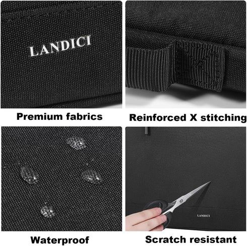 LANDICI 360° Protective Laptop Sleeve Carrying Case 13 13.3 Inch, Waterproof Slim Computer Cover Bag for MacBook Air 13 M1/M2/M3, MacBook Pro 13, ...