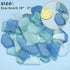 Jetec Sea Glass for Crafts Seaglass Pieces Decor Flat Frosted Sea Glass Vase Filler Crushed for Beach Wedding Party Decor Home Aquarium DIY Art Cr...