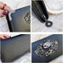 HOYOFO Skull Wallets for Women Zip Around Clutch with Credit Card Holder Phone Case Leather Long Goth Wallet Purse with Wristlet, Black...