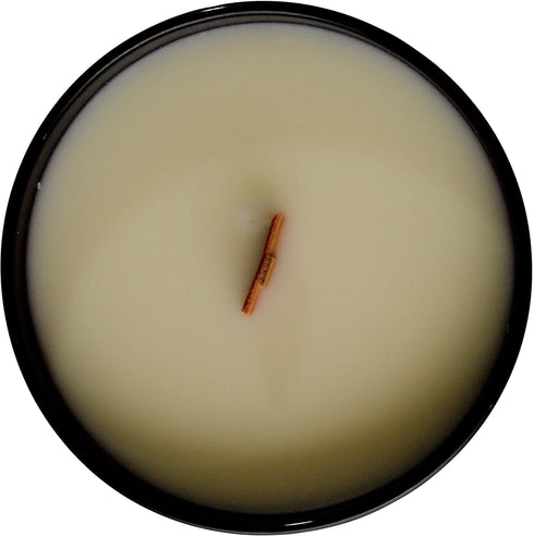 Hearthfire - Sandalwood Scented Soy Candle w/Natural Oils, Wood Wick, Smoky Dark Sweet, Made in The USA in Black Jar - Aromatherapy, Gifts for Hou...