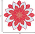Embroidered Holiday Christmas Red White and Gold Star Poinsettia Doily Placemat Small Table Topper Doily (24 Inch Round)...