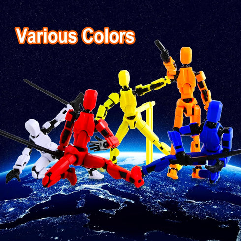 T-13 Action Figure with Pose Stand,Anime Robot Building Toy Sets,Lucky Puppet Joints for Boys,Girls,Men,Women,Multi-Jointed Moveable Dummy Desk De...