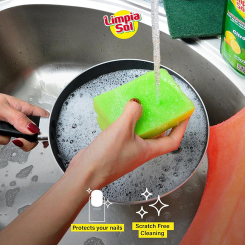 | Pack 12 Fregatriz Scrub Sponge | Cleaning Supplies Sponges | Dish Scrubber - Home & Kitchen Utensils | Cleaning Tools...