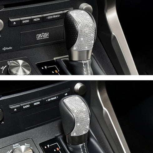 TOMALL Bling Car Gear Shift Knob Cover Compatible with Lexus RX IS ES GS NX RC Bling Auto Shift Gear Knob Cover Crystal Interior Trim for Car Spar...