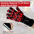 UBeesize Thickened BBQ Gloves (Flame), 1472°F Heat Resistant Grill Gloves, 14 inch Lengthen Fireproof Oven Gloves for Cooking, Non-Slip Fire Glove...