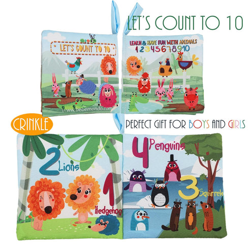 Baby Books Toys Gifts, Touch and Feel Cloth Crinkle Books for Babies,Infant Toddler Baby 0-3-6-12-18 Months, Early Learning Toys 6 to 12 Months 1-...