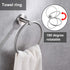 Brushed Nickel Toilet Paper Holder and Hand Towel Ring Set 2 Pieces Bathroom Hardware Accessories Set SUS 304 Stainless Steel Heavy Duty Wall Moun...