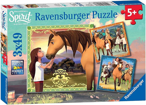 Ravensburger Adventure on Horses 3x49 Piece Jigsaw Puzzle Set for Kids - 08068 - Every Piece is Unique, Pieces Fit Together Perfectly...