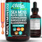 Clean Nutraceuticals Sea Moss Liquid Drops Supplement with Black Seed Oil Ashwagandha Burdock Root & Bladderwrack - Multimineral Organic Non-GMO V...