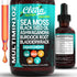 Clean Nutraceuticals Sea Moss Liquid Drops Supplement with Black Seed Oil Ashwagandha Burdock Root & Bladderwrack - Multimineral Organic Non-GMO V...
