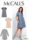 McCall Pattern McCall's Women's Short and Long Sleeve Dress, Sizes 6-14 Sewing Pattern, Plain...