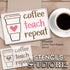 Coffee Teach Repeat Stencil by StudioR12 | Craft DIY Classroom Decor | Paint Teacher Wood Sign | Reusable Mylar Template | Select Size (12 inches ...