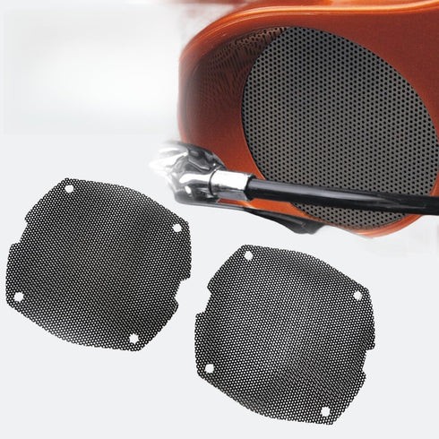 Replacement Front Mesh Speaker Grill Cover Panels Fits for 1996-2013 Harley Davidson Touring, Electra Glide, Street Glide, Ultra Limited And Tri G...