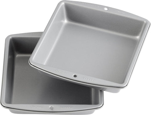 Wilton Recipe Right - 8-Inch Non-Stick Square Cake Pans, Multipack of 2...