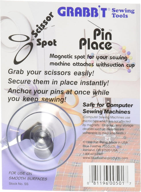 Blue Feather Scissor Spot/Pin Place Magnetic Holder-...
