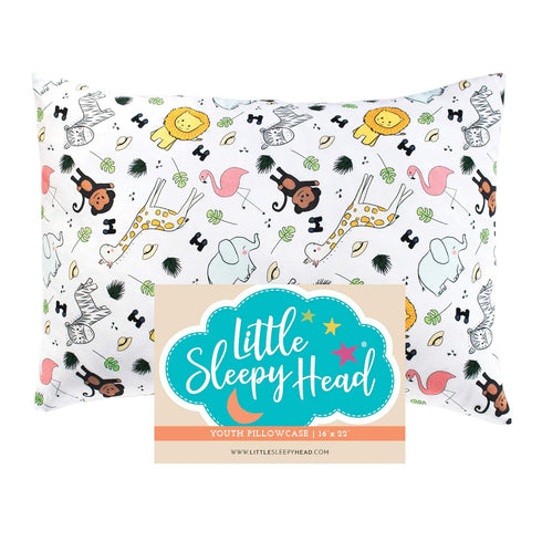 Little Sleepy Head Youth Pillow Case - 100% Made Cotton & Hypoallergenic Pillow Case - Snug Fit Envelope Pillowcase Enclosure - Youth Pillow 16x22...