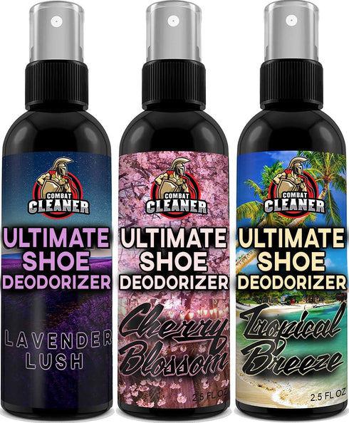 Shoe Deodorizer Spray (Women) | Disinfectant Foot Odor Eliminator, Air Freshener for Sneakers, Gym Bags, and Lockers | Women by Combat Cleaner...