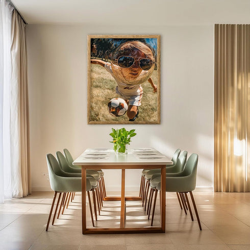 Posterizer 1 pcs-Football Soccer match scene seen through the reflection sunglasses 1-Sports & Hobby Art Gifts for sports fans Decor for Home & Of...