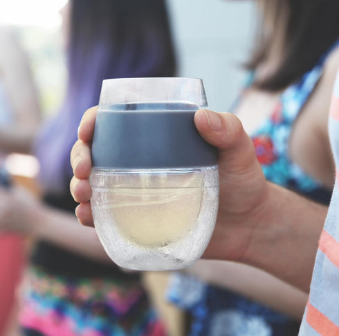 Host Wine Freeze Cooling Cups, Grey (Set of 2)...