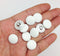 PEPPERLONELY 10PC 15mm Fabric Cloth Covered with Metal Shank Round Buttons, White...