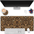 Extended Gaming Mouse Pad with Stitched Edges,Large Non-Slip Rubber Base Mousepad,for Studying Working Office Home,Coffee Cup Coasters,Leopard Pri...