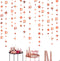 Rose Gold 10th Birthday Decorations Number 10 Circle Dot Twinkle Star Garland Metallic Hanging Streamer Bunting Banner Backdrop for Girls Boys Ten...
