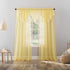 No. 918 Erica Crushed Sheer Voile Rod Pocket Curtain Panel, 51" x 95", Yellow...