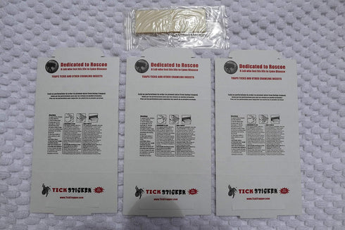 Tick Sticker Flea, Tick, and Insect Trap - Non-Toxic and Easy to Use - Patent Pending Tick Attractant, Sticky Glue Traps Crawling Insects (Pack of...