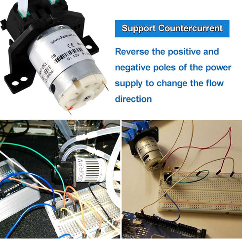 2PCS DC 12V Lab Dosing Pump 100mL/min Peristaltic Pumps Chemical Water Liquid 3mm ID x 5mm OD for Aquarium Analytical Home Bonsai Irrigation Water...