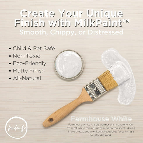 Miss Mustard Seed's MilkPaint for Furniture, Wood, Cabinets, Walls, Brick, and Stone, Water Based, All Natural, Eco Friendly, Organic, No VOCs (Fa...