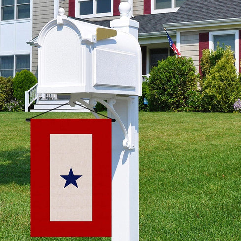 Military Service Garden Flag One Blue Star Army Navy Marine Corps USA Family Memorial Day Veterans Day 4th of July Decoration for Outdoor Lawn Yar...