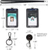 ID Badge Holder with Two ID Windows, 2 Pack Vertical PU Leather Badge Card Holder with 1 Heavy Duty Retractable Reel & 1 Lanyard & 1 Keychain Clip...