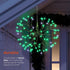 Alpine Corporation 16"H Indoor Holiday 3D Snowflake Hanging Ornament with LED Lights, Green , Christmas Decoration...