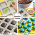 Beasea Brownie Pan with Dividers, 1 Set Gold All Edges Square Cupcake Brownie Pans 12 Cavity Mini Non Stick Baking Carbon Steel Bread Mold Small E...