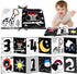 Newborn Toys Black and White High Contrast Baby Toys for 0-6, 6-12 Months, Early Education Baby Book with Numbers, Weather and Animals Signs, Tumm...
