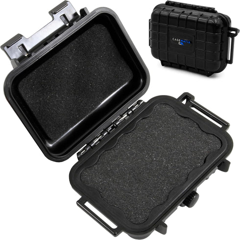 CASEMATIX 5.75" Waterproof Small Hard Case with Customizable Foam for Portable Electronics, Tools and Accessories - Hard Shell Small Plastic Case ...