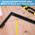 VINCA Carpenter Framing L Shape Square, SCLS-1208BK 8 inch x 12 inch, Steel Black Finished...