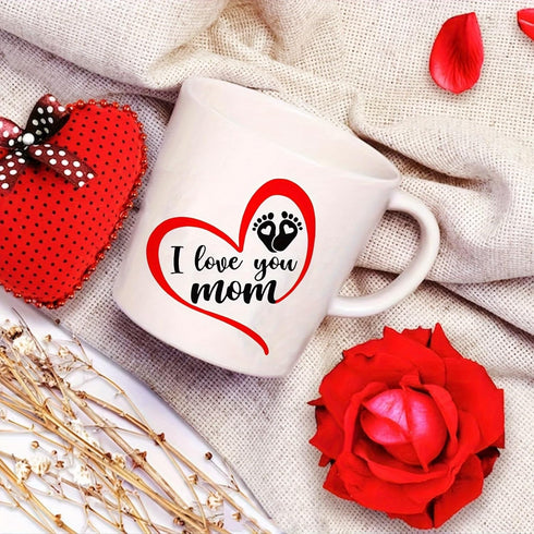 Love Mom Silk Screen Stencils,Mother's Day Mesh Transfers Chalk Paste Screen Printing Stencil Reusable Stencils for Craft,Fabric,Self Adhesive Ste...