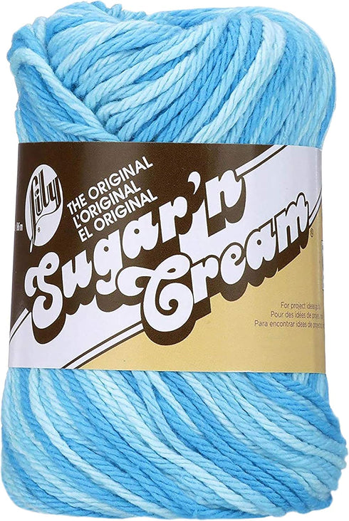 Sugar'N Cream Yarn - Ombres-Swimming Pool...