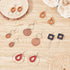 SUNNYCLUE 10 Pairs Wood Geometric Dangle Earring Jewelry Making Kits Teardrop Triangle Triangle Oval Wood Charms Pendant & Brass Linking Rings & E...