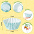 300pcs Back to School Cupcake Liners, School Mini Cake Baking Cups, First Day of School Cupcake Wrappers with Cupcake Toppers, Apple Pencil Book M...