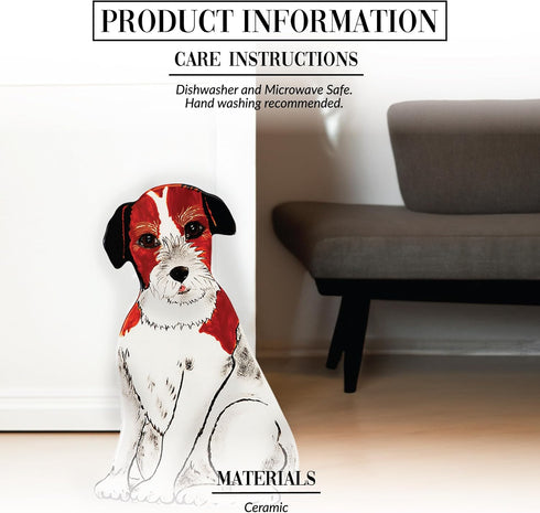 Pavilion Gift Company Chloe-Jack Russell-7.5" Small Dog Vase, Brown, White, Black...