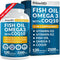 5-in-1 Fish Oil Omega 3 Supplements with Vitamins D3 & K2 and CoQ10 - DHA EPA Omega 3 Fish Oil Supplements - Lemon Flavored Omega 3 Fatty Acid Sup...