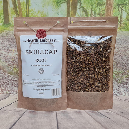 Health Embassy Skullcap Root | Scutellaria baicalensis | Loose Herbal Tea (50g)...
