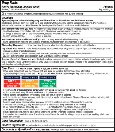 Habitrol Nicotine Transdermal System Stop Smoking Aid, Step 1 (21 mg), 14 Count (Pack of 1)...
