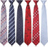 Janmercy 6 Pcs Clip on Tie for Men Clip on Easy Necktie Striped Solid Plaid Dots Mixed Lot Tie for Office School, 20 Inch (Assorted Style)...