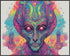 Posterizer 1 pcs- psychedelic funky hippie colorful sci fi alien 2-Fantasy & Fiction Art-Retro Art- Living Room Bedroom Decor- unframed wall art...