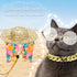 6PCS Pet Dog Cat Costume, Retro Pet Sunglasses, Adjustable Gold Chain Collar & Straw Hat, Funny Pet Accessories for Cat Puppy Small Medium Dog Bir...