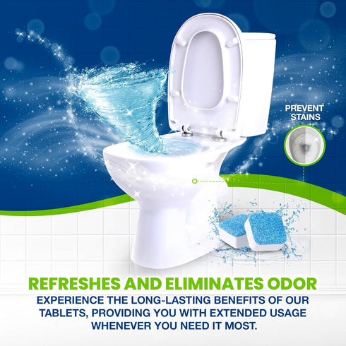 True Fresh Toilet bowl cleaner tablets 24 Pack, 1 year supply of cleaning and Deodorizing your toilet...